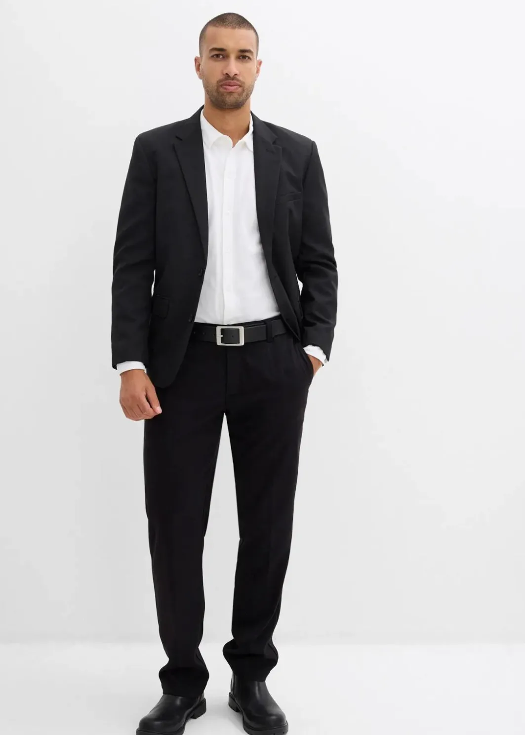 Herren bonprix Hemden|Große Größen|Super-Stretchhemd aus Baumwoll-Piqué, Slim Fit