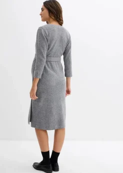 Damen bonprix Nachhaltigere Materialien|Bekleidung·Blazer|Superweiches Umstands- und Stillstrickkleid mit 3/4 Ärmeln