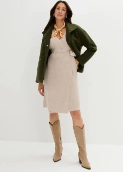 Discount Superweiches Umstands- und Stillstrickkleid mit 3/4 Ärmeln Damen Bekleidung·Blazer|Nachhaltigere Materialien