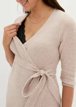 Discount Superweiches Umstands- und Stillstrickkleid mit 3/4 Ärmeln Damen Bekleidung·Blazer|Nachhaltigere Materialien