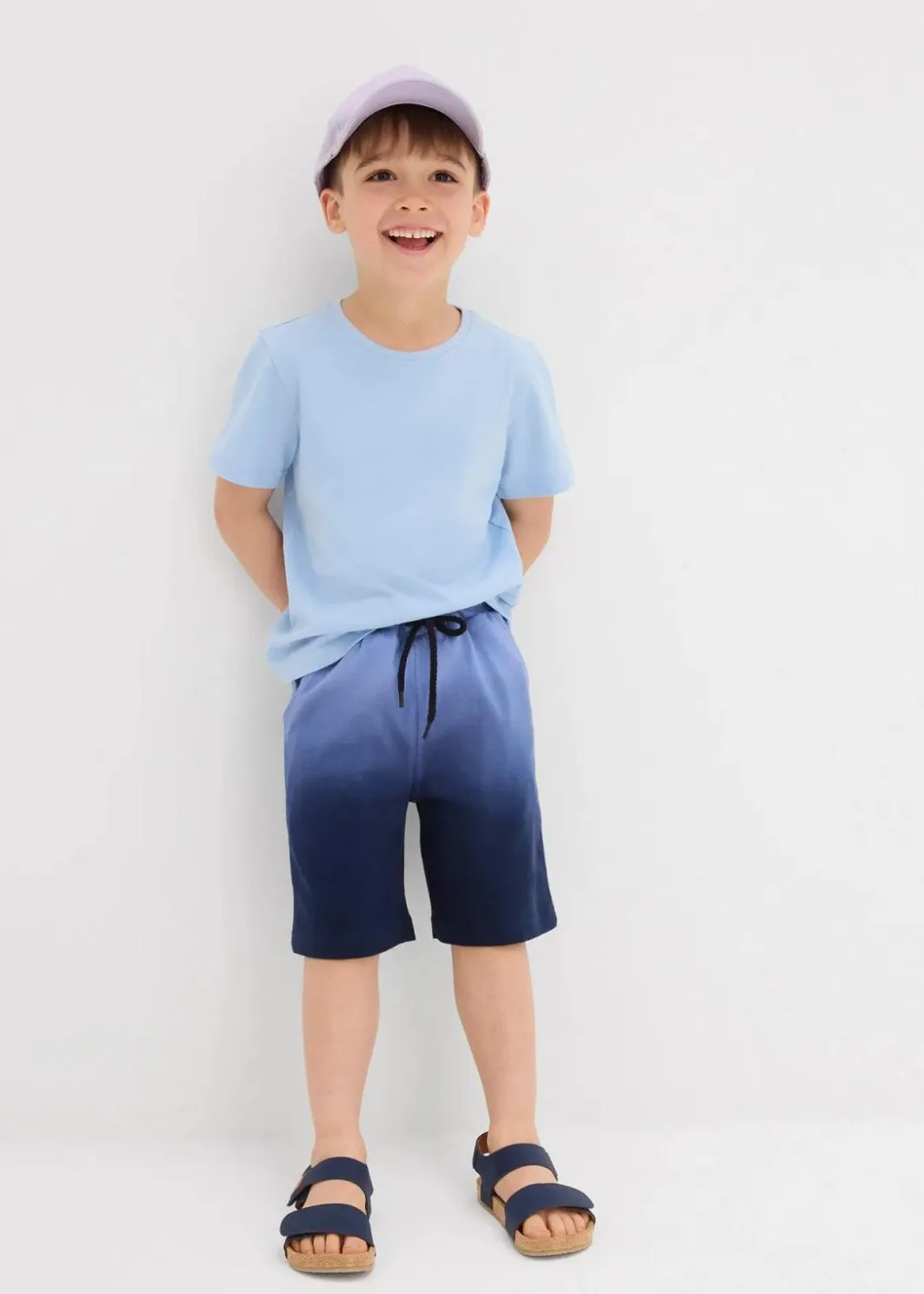 Kinder bonprix Jungen 2-8 Jahre·Shorts|Jungen 2-8 Jahre·Mehrfachpacks|Sweat-Bermuda aus reiner Baumwolle (2er Pack)