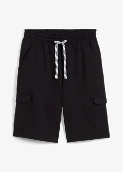 Kinder bonprix Jungen 9-16 Jahre·Shorts|Jungen 2-8 Jahre·Nachhaltigere Materialien|Sweat-Bermuda mit Cargotaschen aus reiner Bio-Baumwolle