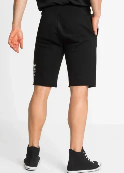 Best Sweat-Bermuda mit offenen Kanten Herren Shorts|Sportbekleidung