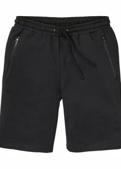 Clearance Sweat-Bermuda mit praktischen Reißverschlusstaschen Herren Shorts|Basics
