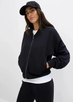 Damen bonprix Bekleidung·Hosen|Jacken & Mäntel|Sweatblouson aus softem Viskose-Mix