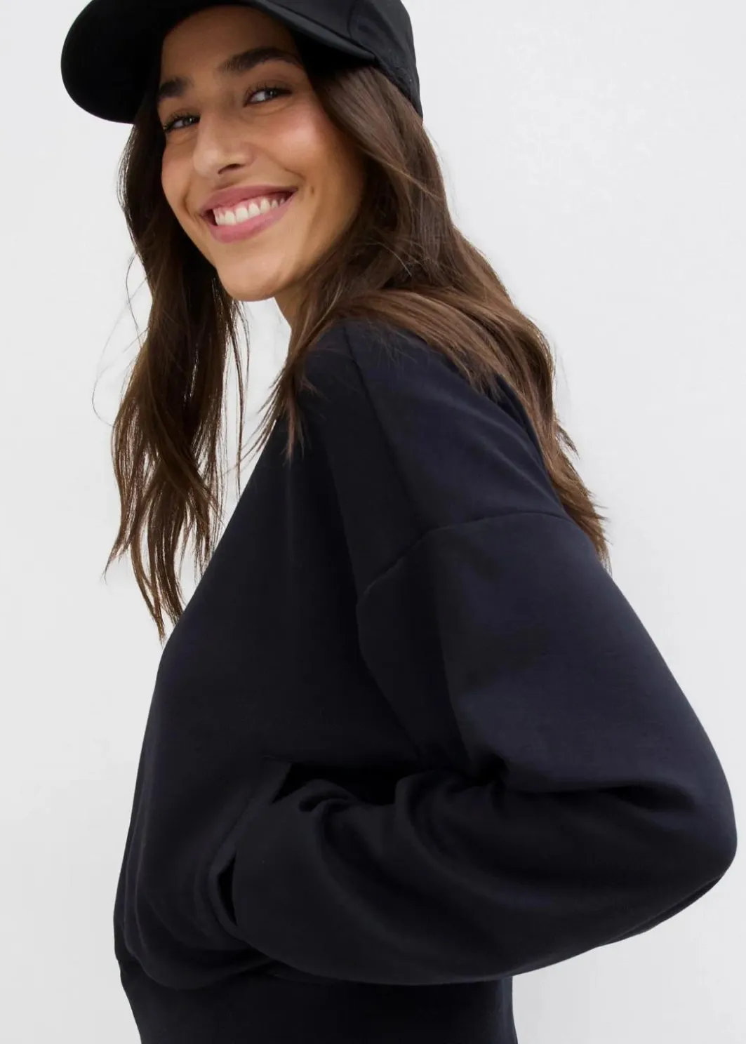 Damen bonprix Bekleidung·Hosen|Jacken & Mäntel|Sweatblouson aus softem Viskose-Mix