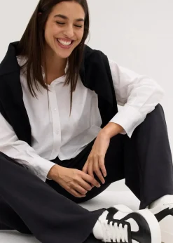Damen bonprix Bekleidung·Blusen & Tuniken|Bekleidung·Kleider|Sweathose aus Baumwoll-Mix