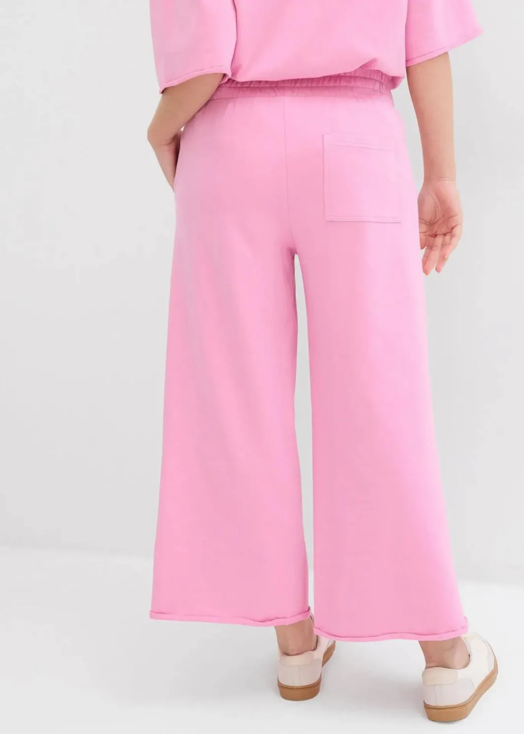 Damen bonprix Hosen|Sweat|Sweathose aus Bio-Baumwolle, 7/8 Länge