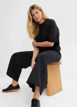 Damen bonprix Bekleidung·Blusen & Tuniken|Bekleidung·Kleider|Sweathose aus Bio-Baumwolle, 7/8 Länge