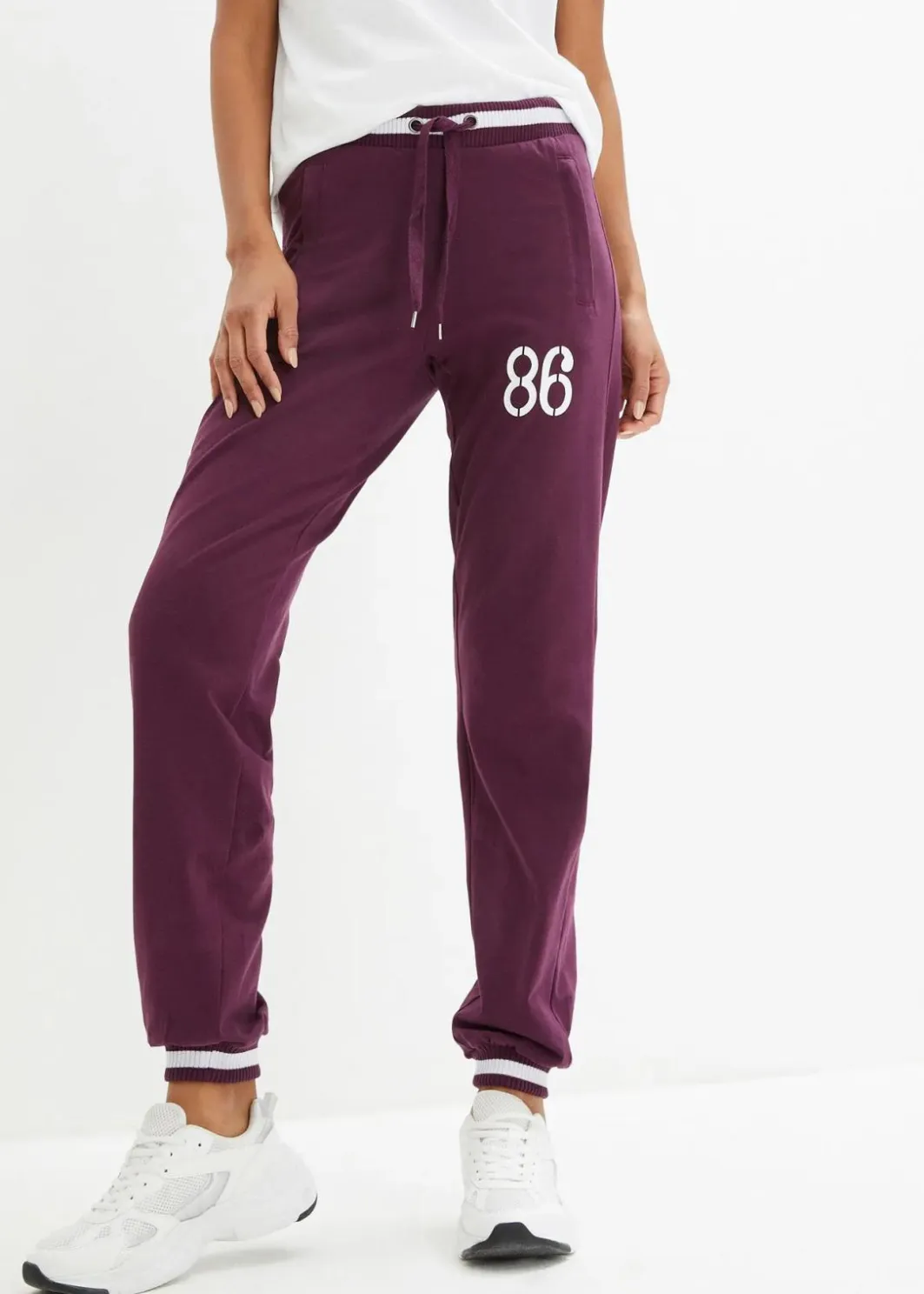 Best Sweathose aus elastischem Baumwoll-Mix Damen Hosen|Sweat