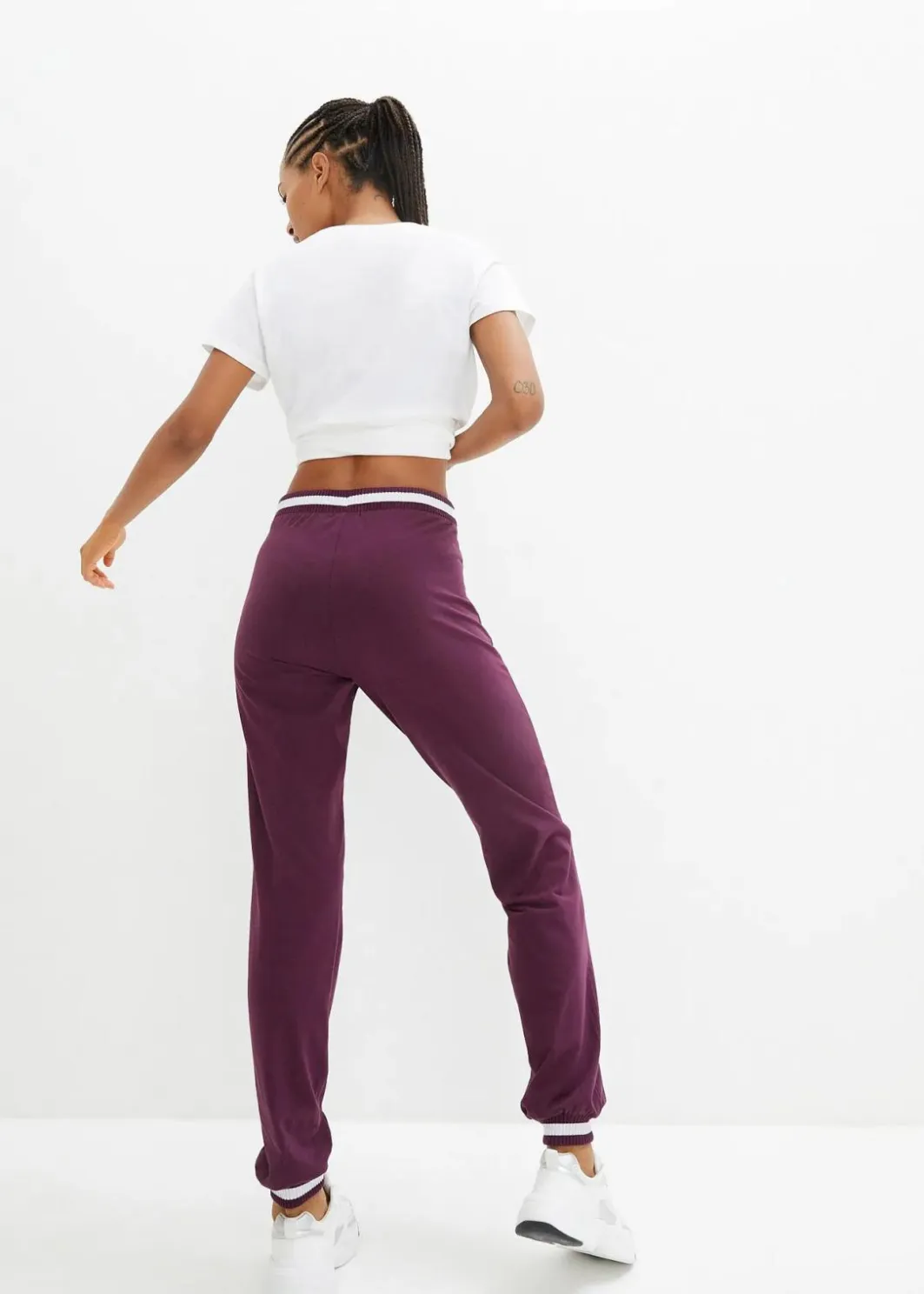 Best Sweathose aus elastischem Baumwoll-Mix Damen Hosen|Sweat