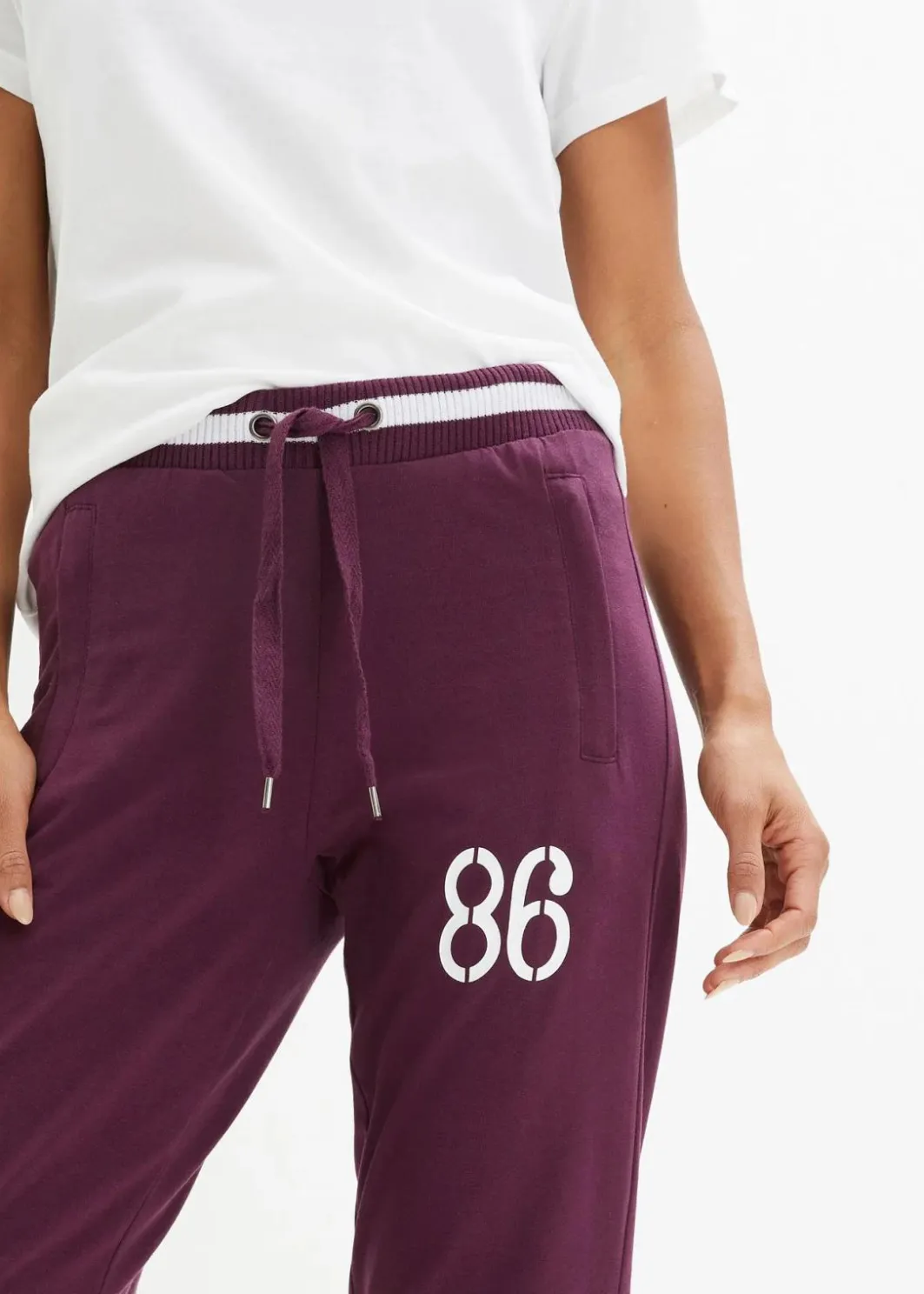 Best Sweathose aus elastischem Baumwoll-Mix Damen Hosen|Sweat