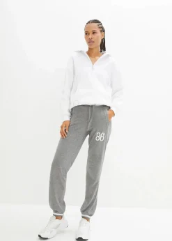 Damen bonprix Hosen|Sweat|Sweathose aus elastischem Baumwoll-Mix