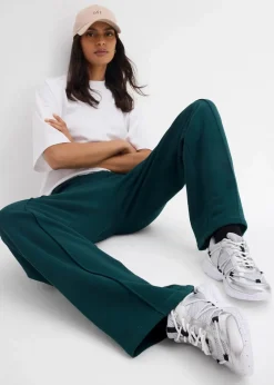 Sweathose aus reiner Baumwolle Damen Hosen|Sweat