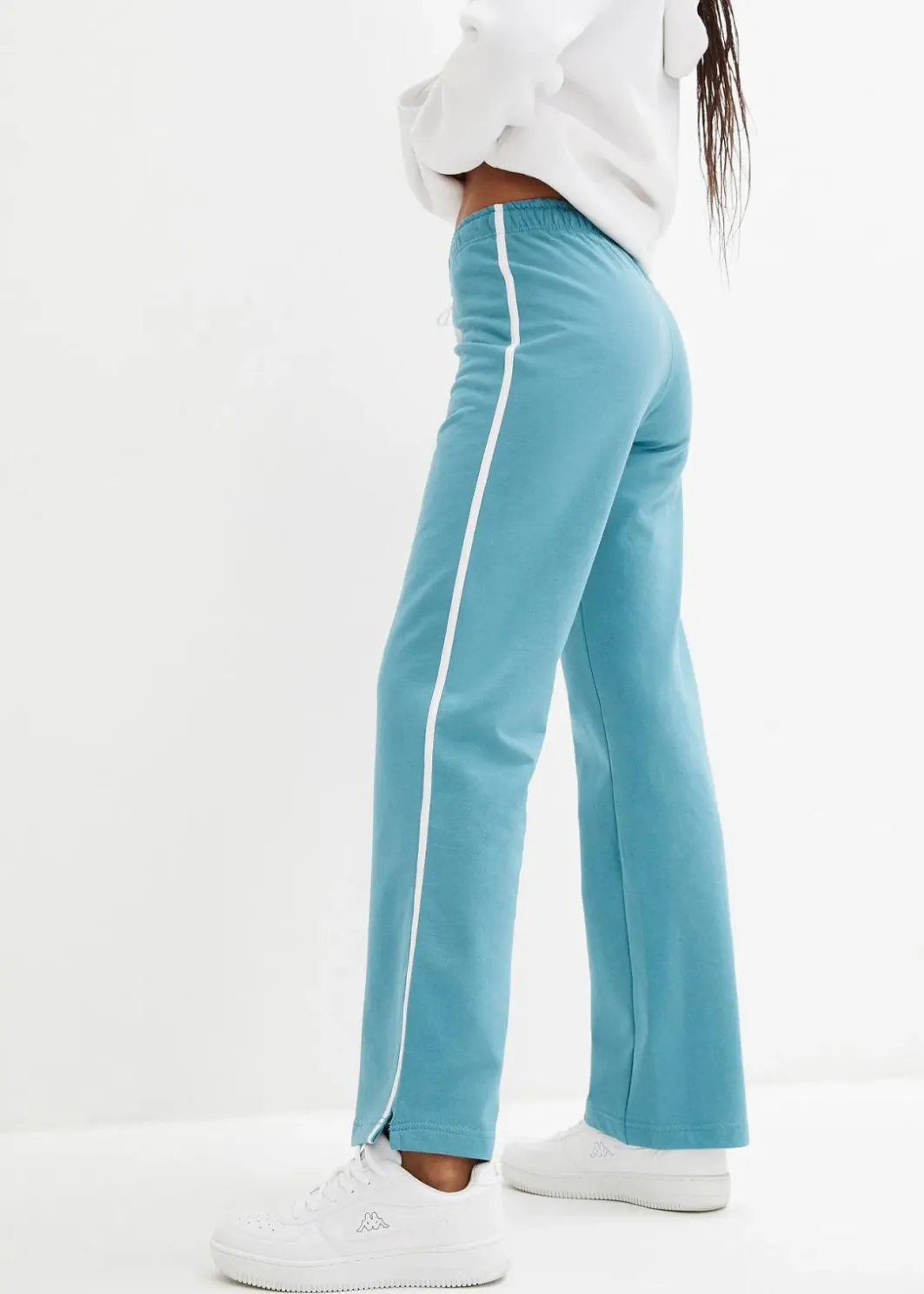 Damen bonprix Hosen|Sweat|Sweathose aus reiner schwerer Baumwolle (2er-Pack )