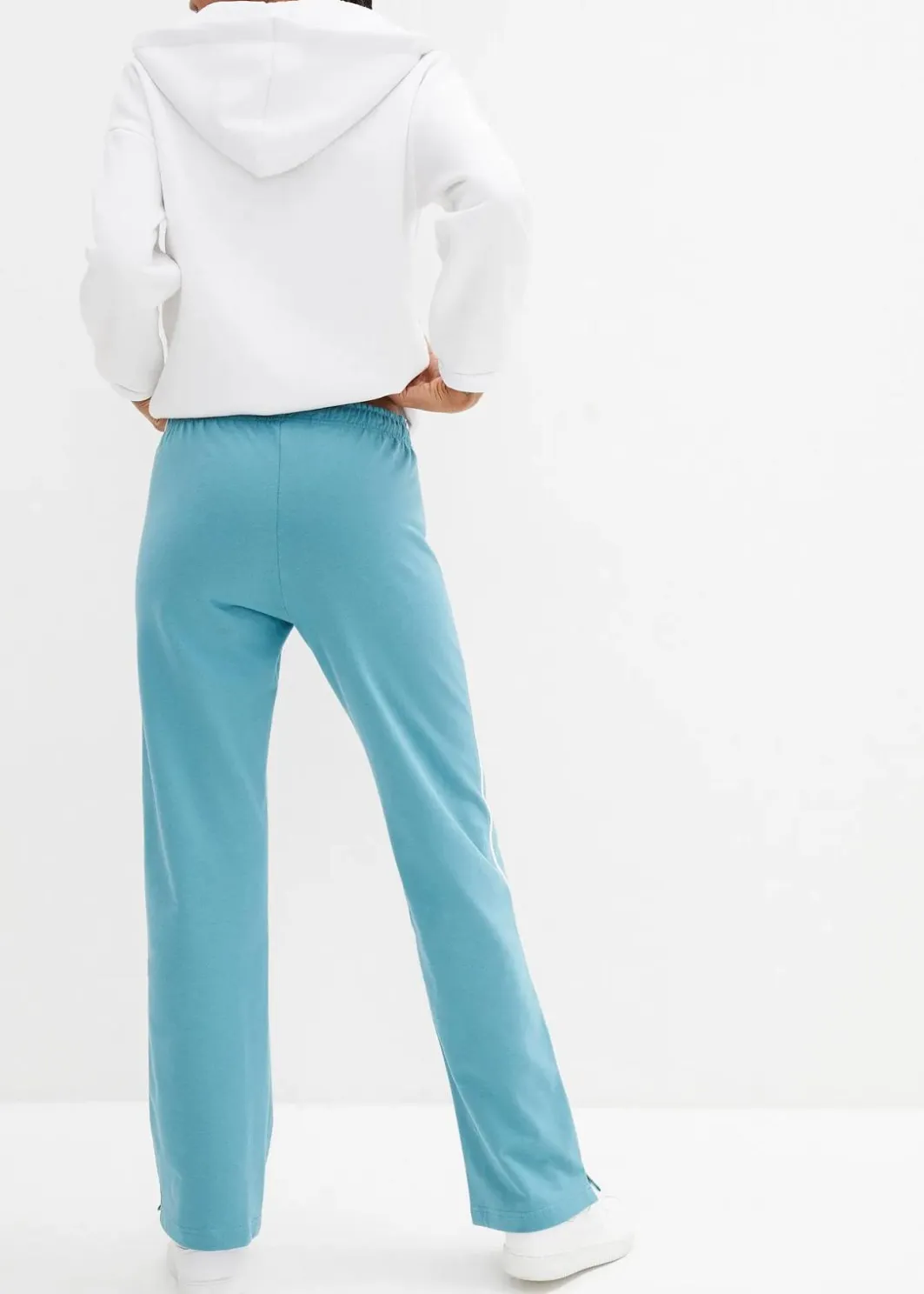 Damen bonprix Hosen|Sweat|Sweathose aus reiner schwerer Baumwolle (2er-Pack )