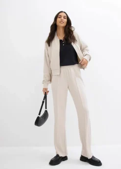 Online Sweathose aus softem Viskose-Mix Damen Hosen|Sweat