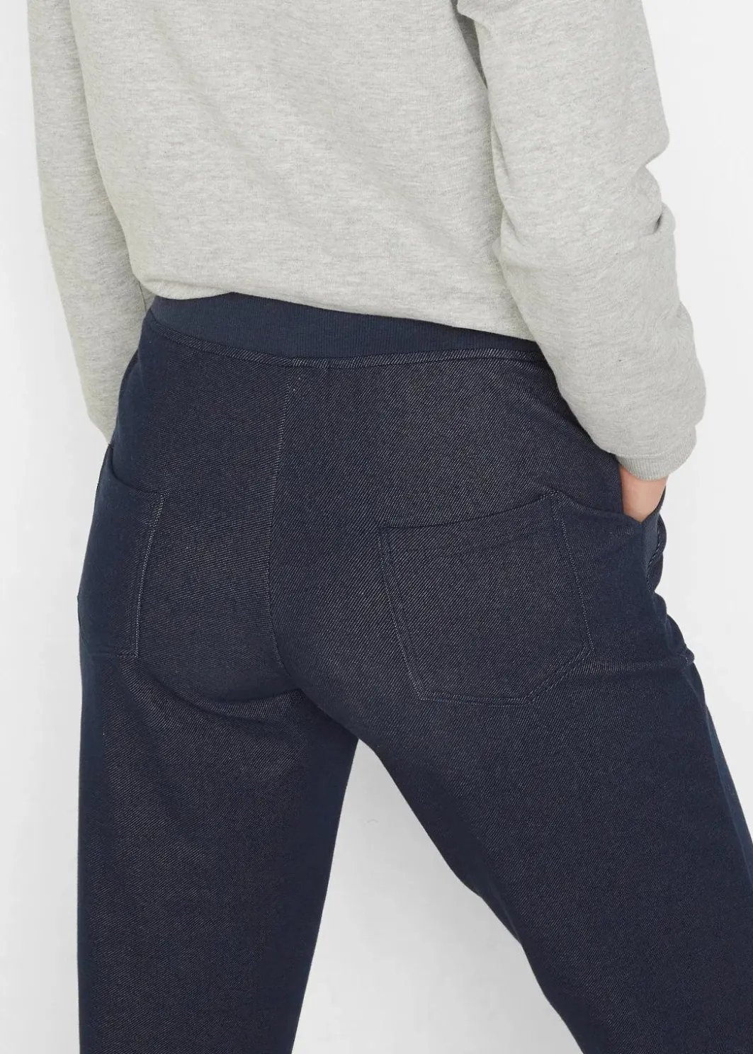 Hot 7/8-Sweathose in Jeansoptik Damen Sweat|Hosen
