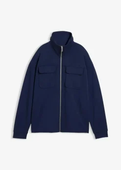 Damen bonprix Bekleidung·Blusen & Tuniken|Sweat|Sweatjacke aus leicht glänzendem Viskose-Mix