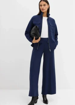 Damen bonprix Bekleidung·Blusen & Tuniken|Sweat|Sweatjacke aus leicht glänzendem Viskose-Mix