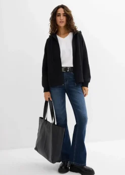 Damen bonprix Bekleidung·Röcke|Bekleidung·Blusen & Tuniken|Sweatjacke aus reiner Bio-Baumwolle