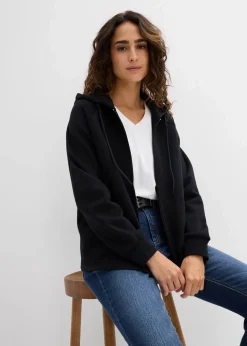 Damen bonprix Bekleidung·Röcke|Bekleidung·Blusen & Tuniken|Sweatjacke aus reiner Bio-Baumwolle