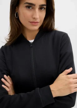 Damen bonprix Bekleidung·Röcke|Bekleidung·Blusen & Tuniken|Sweatjacke aus Scuba mit Reißverschluss