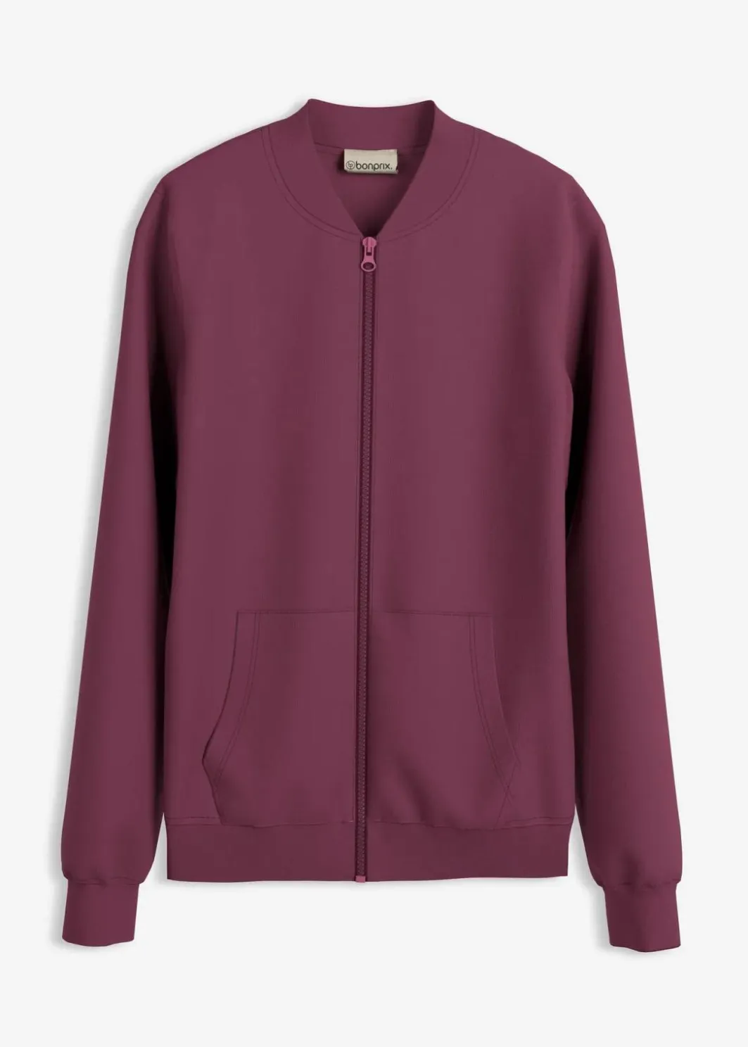 Damen bonprix Nachhaltigere Materialien|Sweat|Sweatjacke aus Scuba mit Reißverschluss