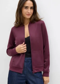 Damen bonprix Nachhaltigere Materialien|Sweat|Sweatjacke aus Scuba mit Reißverschluss