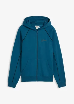 Herren bonprix Große Größen|Sportbekleidung|Sweatjacke mit Kontrastdetails aus reiner Baumwolle