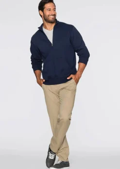 Herren bonprix Große Größen|Basics|Sweatjacke mit Stehkragen