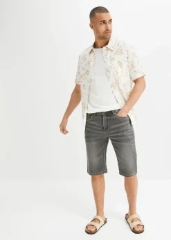Best Sweat-Jeans-Bermuda m. Komfortschnitt, Regular Fit Herren Jeans|Shorts