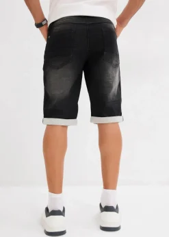 Hot Sweat-Jeans-Bermuda, Relaxed Fit Herren Große Größen|Shorts