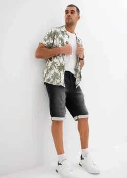Hot Sweat-Jeans-Bermuda, Relaxed Fit Herren Große Größen|Shorts