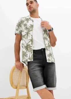 Hot Sweat-Jeans-Bermuda, Relaxed Fit Herren Große Größen|Shorts