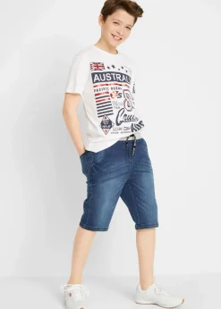 Online Sweatjeans-Schlupfbermuda, Regular Fit Kinder Jungen 9-16 Jahre·Shorts|Jungen 9-16 Jahre·Jeans