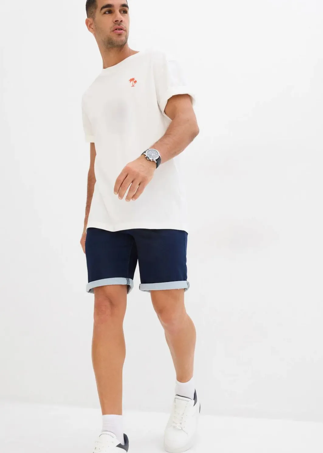 Best Sweatjeans-Shorts, Regular Fit Herren Große Größen|Shorts