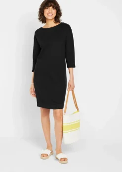 Damen bonprix Bekleidung·Röcke|Bekleidung·Blusen & Tuniken|Sweatkleid, 3/4 Arm, innen weich angerauht
