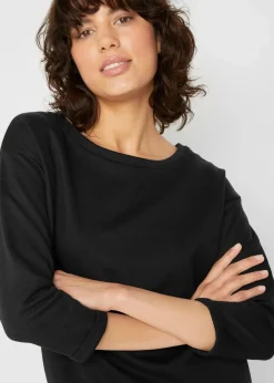 Damen bonprix Bekleidung·Röcke|Bekleidung·Blusen & Tuniken|Sweatkleid, 3/4 Arm, innen weich angerauht