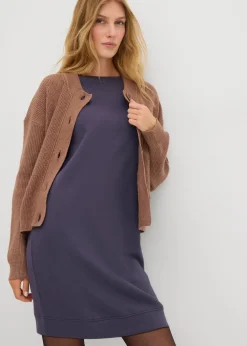 Damen bonprix Kleider|Sweat|Sweatkleid, 3/4 Arm, innen weich angerauht