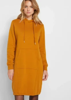 Outlet Sweatkleid aus Baumwoll-Mix Damen Kleider|Sweat