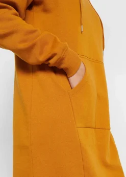 Outlet Sweatkleid aus Baumwoll-Mix Damen Kleider|Sweat