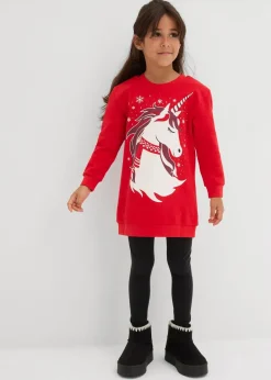 Kinder bonprix Mädchen 2-8 Jahre·Nachhaltigere Materialien|Mädchen 9-16 Jahre·Nachhaltigere Materialien|Sweatkleid aus reiner Baumwolle