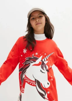 Kinder bonprix Mädchen 2-8 Jahre·Nachhaltigere Materialien|Mädchen 9-16 Jahre·Nachhaltigere Materialien|Sweatkleid aus reiner Baumwolle