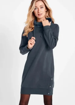 Damen bonprix Bekleidung·Blusen & Tuniken|Bekleidung·Pullover & Strickjacken|Sweatkleid aus reiner Baumwolle