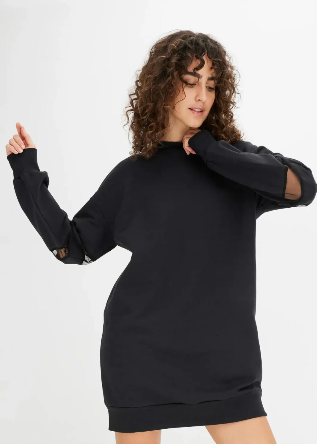 Damen bonprix Bekleidung·Blusen & Tuniken|Sweat|Sweatkleid aus reiner Bio-Baumwolle