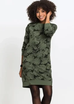 Damen bonprix Bekleidung·Blusen & Tuniken|Bekleidung·Pullover & Strickjacken|Sweatkleid, bedruckt