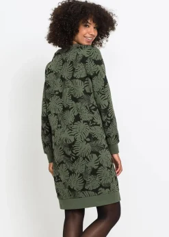 Damen bonprix Bekleidung·Blusen & Tuniken|Bekleidung·Pullover & Strickjacken|Sweatkleid, bedruckt