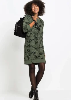 Damen bonprix Bekleidung·Blusen & Tuniken|Bekleidung·Pullover & Strickjacken|Sweatkleid, bedruckt