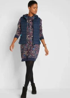 New Sweatkleid, bedruckt, langarm Damen Bekleidung·Blusen & Tuniken|Bekleidung·Pullover & Strickjacken